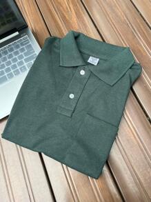 Men Polo Shirts - Army Green - View 1