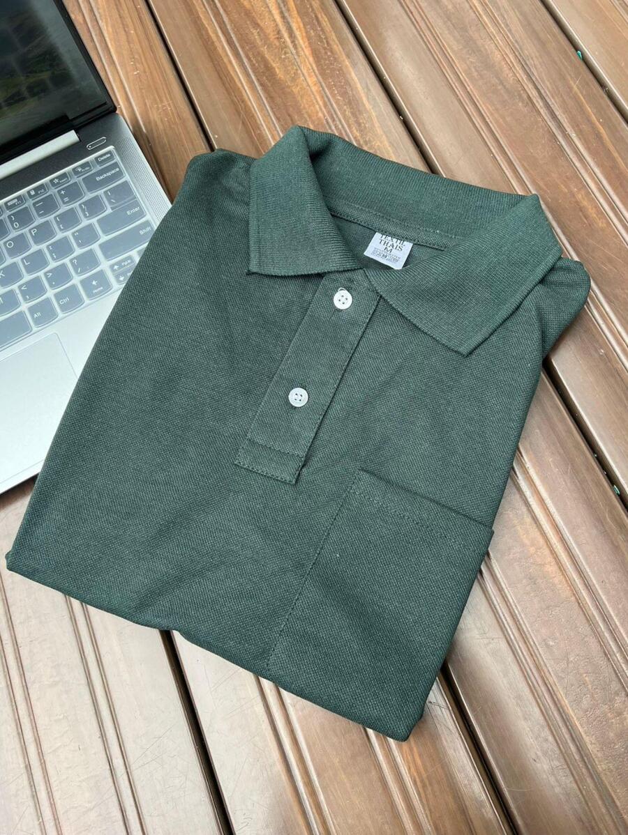 Men Polo Shirts - Army Green - View 1