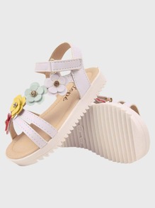 Kids Flat Sandals - White - View 3