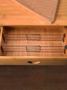 2pcs Adjustable Drawer Board, Simple Clear Drawer Storage Board For Household Room Decor Home Decor Fall Decor Bedroom Decor - Clear - View 1