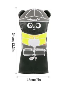 1 pieza Funda con diseño de dibujos animados PU palo de golf - Negro - Ver 4