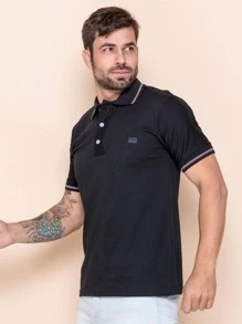 Men Polo Shirts - màu đen - Xem 3