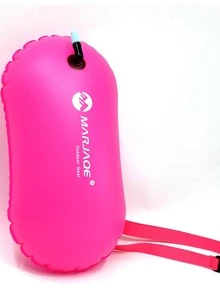 1 件玫瑰色 PVC 游泳浮标 游泳浮圈 适合公开水域游泳者 泳池浮圈 - 玫紅色 - 查看 6