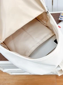 MINGHONG 尼龍製日式可愛星形背包,雙肩帶適合青少女,ins風,適用於大學或高中學生 - 米色 - 查看 4