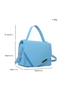 Fashion Explosive Handbag New Simple Solid Color Shoulder Crossbody Bag Women's Bag - Baby Blue - View 7