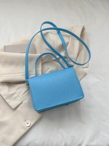 Fashion Explosive Handbag New Simple Solid Color Shoulder Crossbody Bag Women's Bag - Baby Blue - View 5