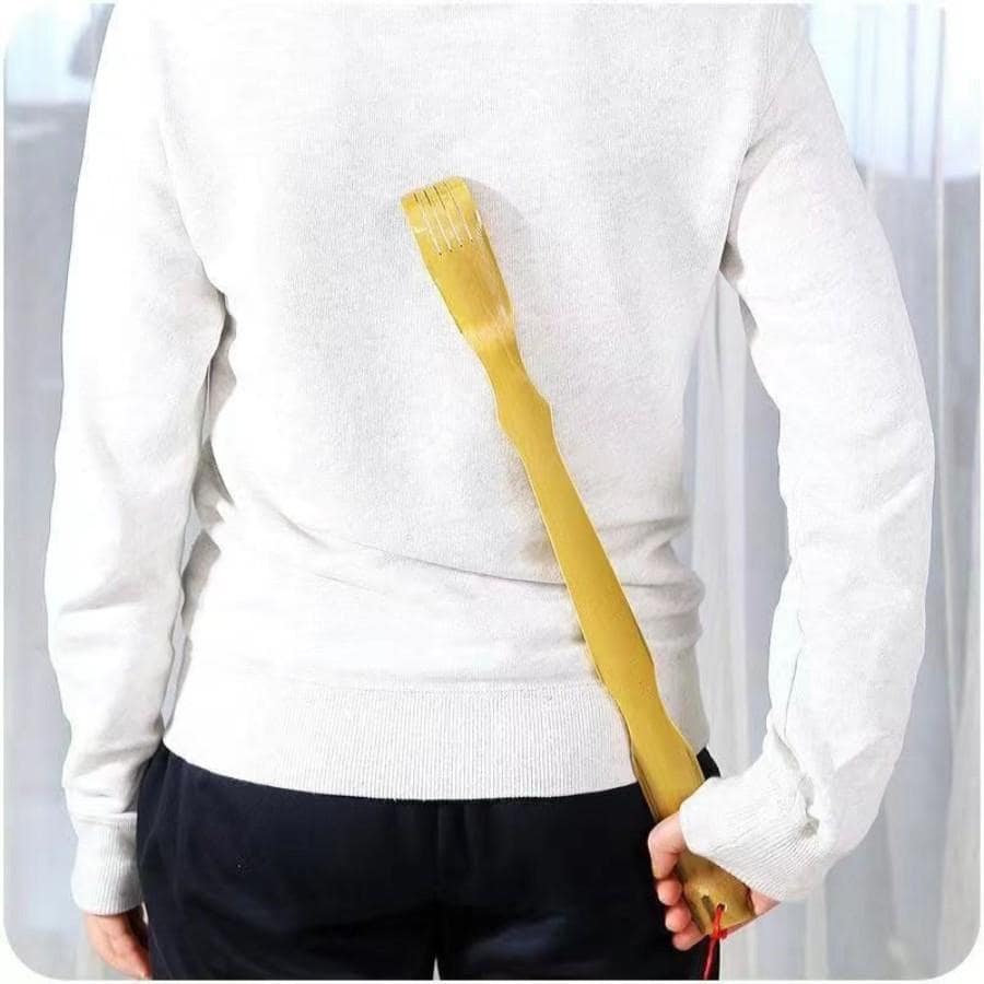 1 cái Dụng cụ gãi lưng bằng tre, dụng cụ massage cù lét màu vàng hiện đại cho gia đình - Màu vàng - Xem 1