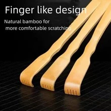 1 cái Dụng cụ gãi lưng bằng tre, dụng cụ massage cù lét màu vàng hiện đại cho gia đình - Màu vàng - Xem 3