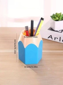 1 Máy Tính Dễ Thương Để Bàn Bút Có Giá Để Đồ Sáng Tạo Nồi Bút Chì Cho Văn Phòng Nhà Trang Trí Máy Tính Để Bàn, Thứ Túi - Màu xanh lam - Xem 3