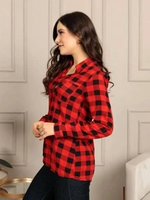 Plus Size Blouses - Đỏ - Xem 3