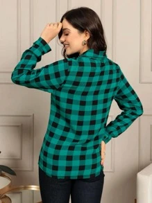 Plus Size Blouses - Green - View 2