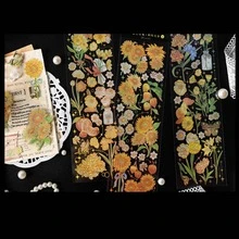 3pcs Flower Pattern Sticker, Creative Multi-purpose Decorative Sticker For Hand Account Decoration - Black - View 1