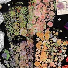 3pcs Flower Pattern Sticker, Creative Multi-purpose Decorative Sticker For Hand Account Decoration - Black - View 6