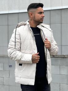 Men Winter Coats - 米色 - 查看 2