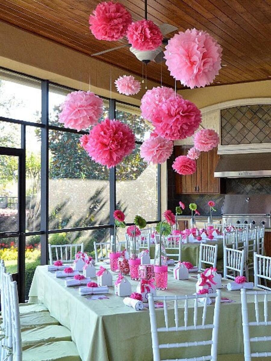 10入組素色紙絨球 - 彩色 - 查看 1