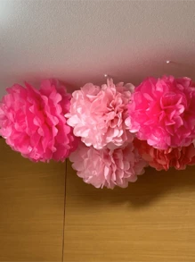 10入組素色紙絨球 - 彩色 - 查看 6