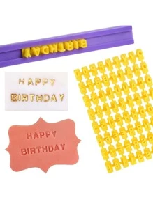 1 set con letra número Molde de galleta alfabeto prensa Sello DIY impresión realce Molde galleta Cortador hornear de pastel Herramienta Accesorios - Multicolor - Ver 1