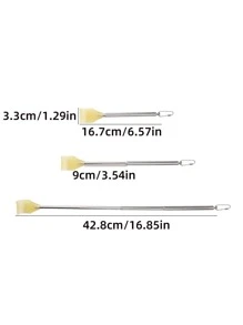 3pcs/set Stainless Steel Back Scratcher, Modern Stretchable Tickle Stick Massage Tool For Home - Yellow - View 2