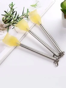 3pcs/set Stainless Steel Back Scratcher, Modern Stretchable Tickle Stick Massage Tool For Home - Yellow - View 3