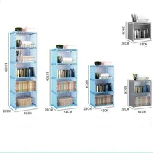 Bookcase And Book Shelf Organizer Furniture 3 Cubes BOSSCO - Blue - View 2