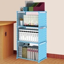 Bookcase And Book Shelf Organizer Furniture 3 Cubes BOSSCO - Blue - View 1