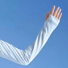 Mangas de brazo unicolor - Azul - Ver 2