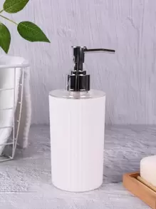 1 件/2 件豪华亚克力可再填充皂液器，适用于洗手液或洗发水，完美的条纹设计，适用于浴室和厨房装饰家居浴室装饰秋季装饰返校 - 白色 - 查看 8