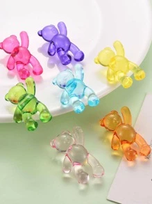10 piezas oso acrílico transparente mezcla aleatoria color