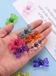 10 piezas oso acrílico transparente mezcla aleatoria color