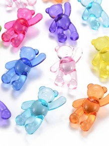 10 piezas oso acrílico transparente mezcla aleatoria color