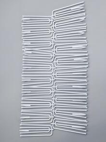 15pcs Solid Color Curtain Hooks - White - View 6