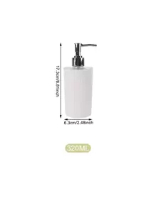 1 件/2 件豪华亚克力可再填充皂液器，适用于洗手液或洗发水，完美的条纹设计，适用于浴室和厨房装饰家居浴室装饰秋季装饰返校 - 白色 - 查看 3