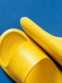 浴室防滑拖鞋女夏季家居eva柔軟極簡居家鞋 - 黃色 - 查看 5