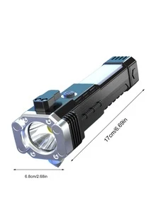 1 pieza ABS moderno multifuncional antorcha para casa - Negro - Ver 5