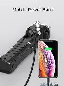 1 pieza ABS moderno multifuncional antorcha para casa - Negro - Ver 6