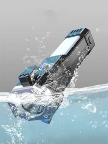 1 pieza ABS moderno multifuncional antorcha para casa - Negro - Ver 8