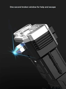 1 pieza ABS moderno multifuncional antorcha para casa - Negro - Ver 3