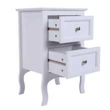 Mdf Double Bedside Table, Rustic Style Large Capacity Storage Side Table for Bedroom, Living Room, Office