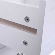 Mdf Double Bedside Table, Rustic Style Large Capacity Storage Side Table for Bedroom, Living Room, Office