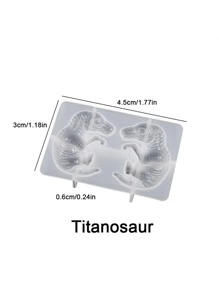 1入組diy環氧樹脂恐龍蛋/雞蛋吊墜、龍球/星球吊墜和耳環矽膠模具 - 白色 - 查看 11