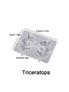 1入組diy環氧樹脂恐龍蛋/雞蛋吊墜、龍球/星球吊墜和耳環矽膠模具 - 白色 - 查看 7
