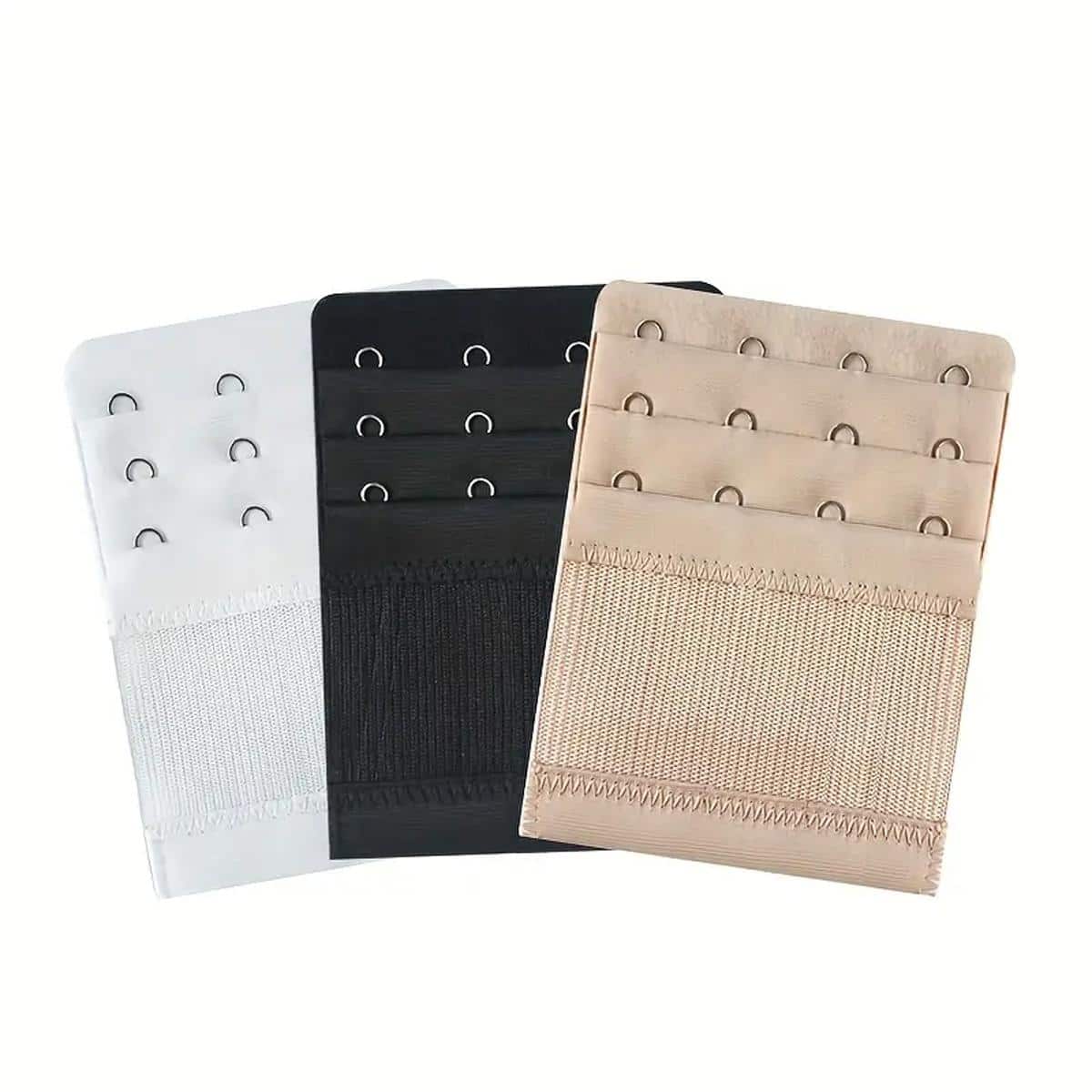 3pcs Bra Extension Buckle Set: Get the Perfect Fit with Adjustable 3 Rows 4 Hook Bra Strap Extenders - Multicolor - View 1