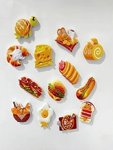 1pc ABS Fridge Magnet, Cute Cartoon Food Design Refrigerator Magnet For Home - Multicolor - View 2