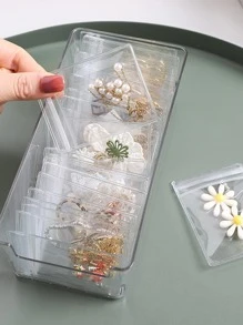 20pcs/Set Anti-Oxidation PVC Jewelry Box, Earrings, Necklaces, Bracelets Storage Container, Portable Transparent Storage Bag Back To School