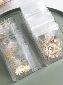20pcs/Set Anti-Oxidation PVC Jewelry Box, Earrings, Necklaces, Bracelets Storage Container, Portable Transparent Storage Bag Back To School