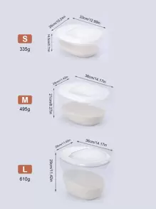 1入組PP食物貯藏極簡透明食物儲藏盒 - 無色 - 查看 4