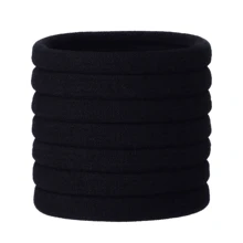 Paquete de ligas para cabellos 72 pz - Negro - Ver 1