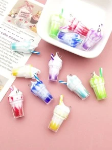 12pcs/Set Cute Fashion Resin Acrylic Duck Bear Ice Cream DIY Pendant Charms For Earrings Necklaces Jewelry Making Accessories - Multicolor - View 2