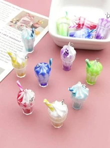 12pcs/Set Cute Fashion Resin Acrylic Duck Bear Ice Cream DIY Pendant Charms For Earrings Necklaces Jewelry Making Accessories - Multicolor - View 3