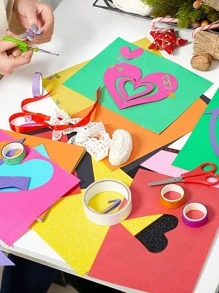 100 cái Giấy Origami Màu Hỗn Hợp, Origami Đa Năng Đơn Giản Cho DIY - Nhiều màu - Xem 3